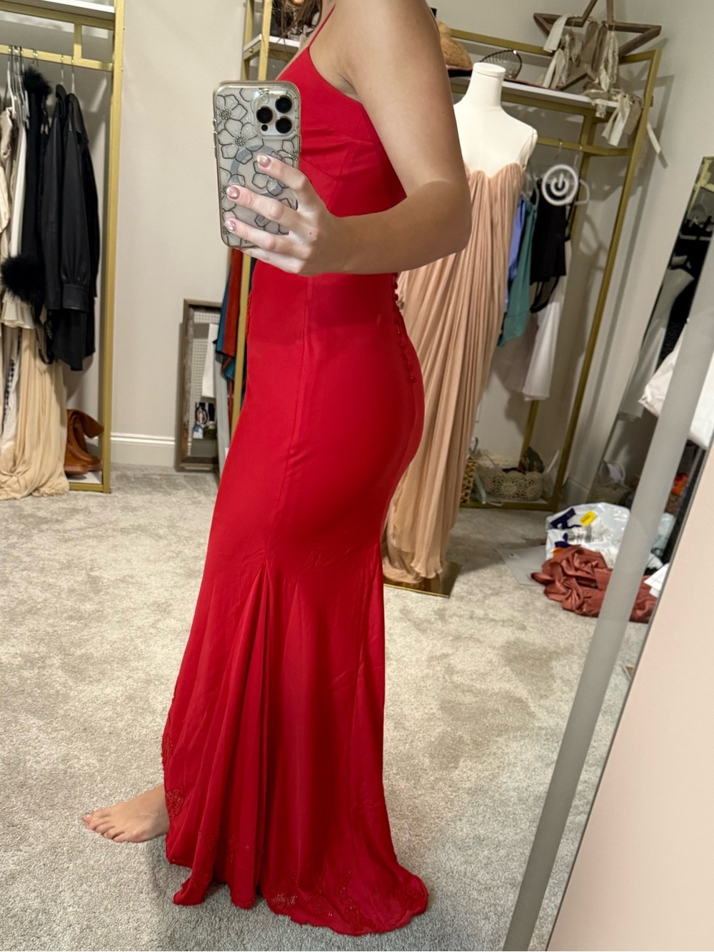 ANASTELLE
Red Hand Beaded Embellished Satin Maxi Dress - Limited Edition - Picture 11 of 12